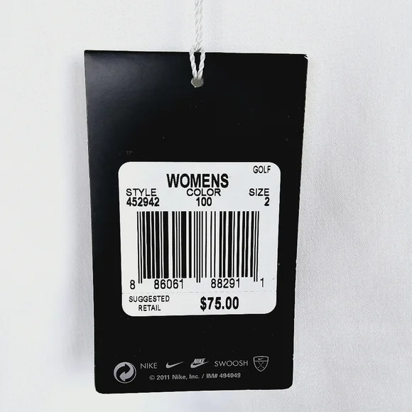 Nike Golf Tour Performance Dri-Fit Women's White Shorts NWT, size 2 - Picture 6 of 13